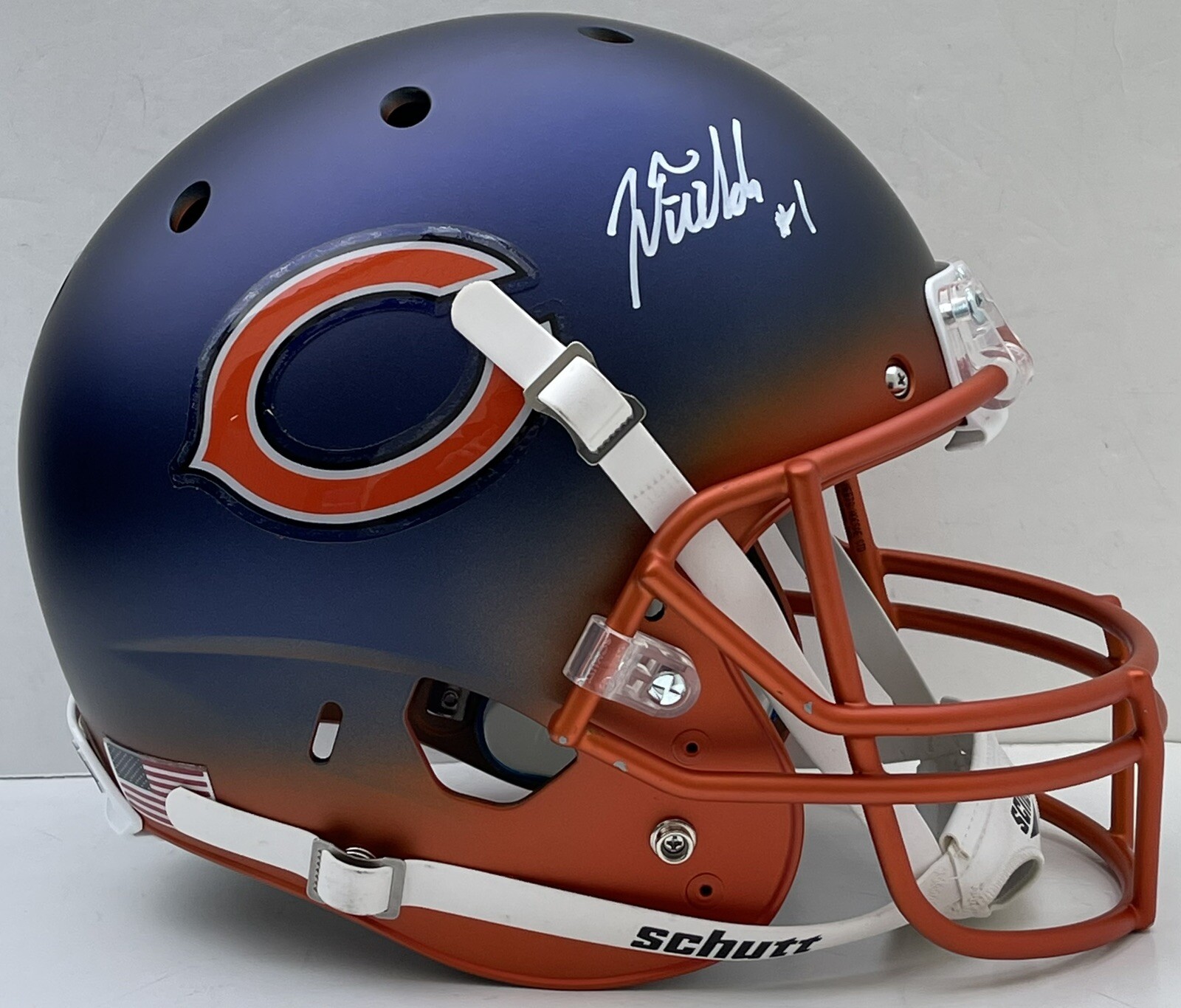 Justin Fields Signed Autographed Custom F/S Chicago Bears Helmet PSA/DNA COA
