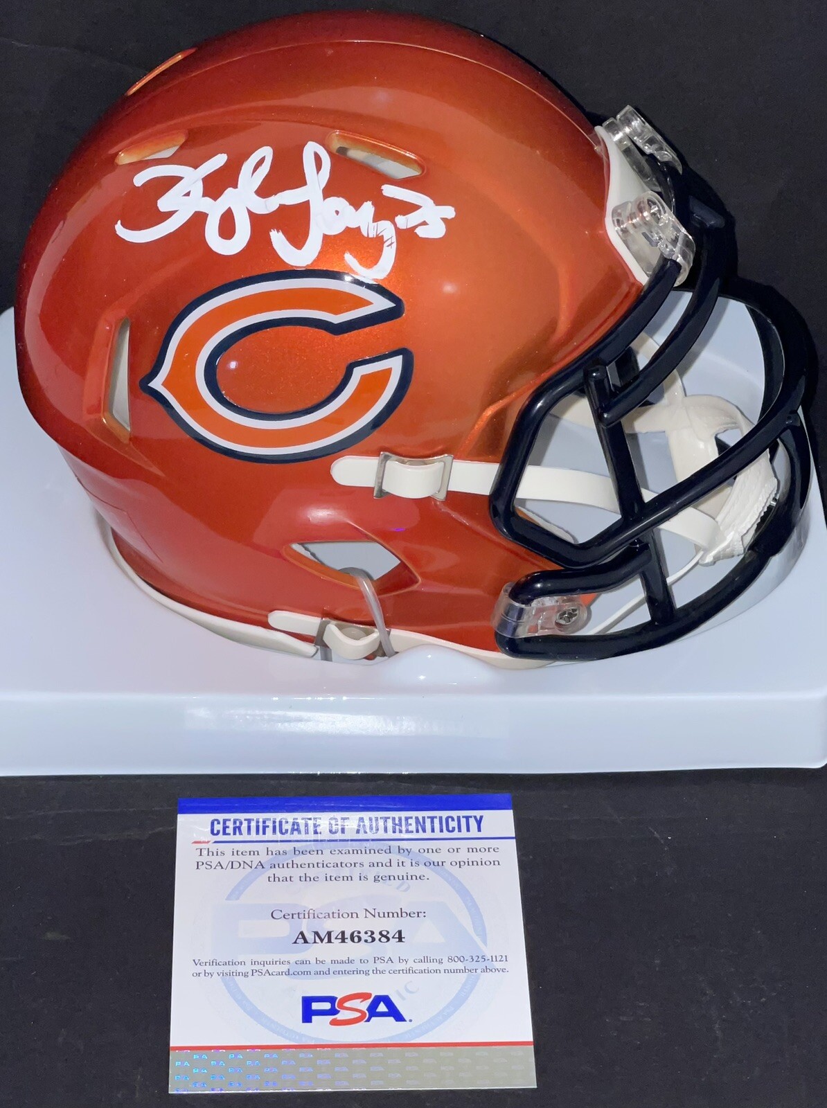 Kyle Long Signed Autographed Chiacgo Bears Flash Mini Helmet Psa/Dna
