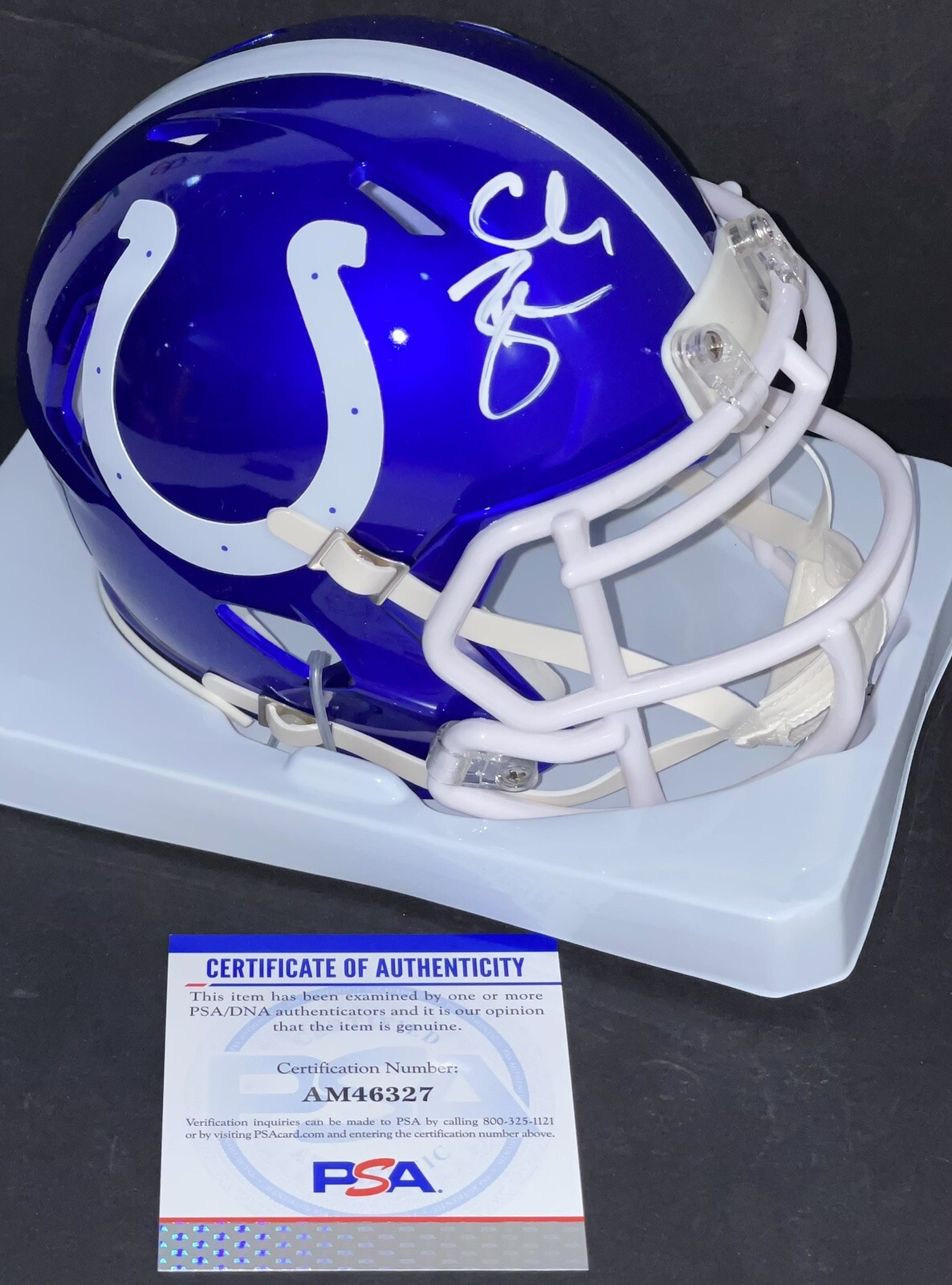 Chris Ballard Signed Autographed Indianapolis Colts Flash Mini Helmet PSA/DNA
