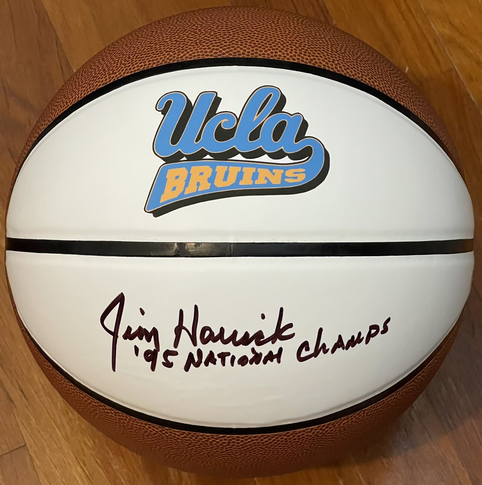 Jim Harrick Signed Autographed UCLA Bruins Logo Basketball PSA/DNA
