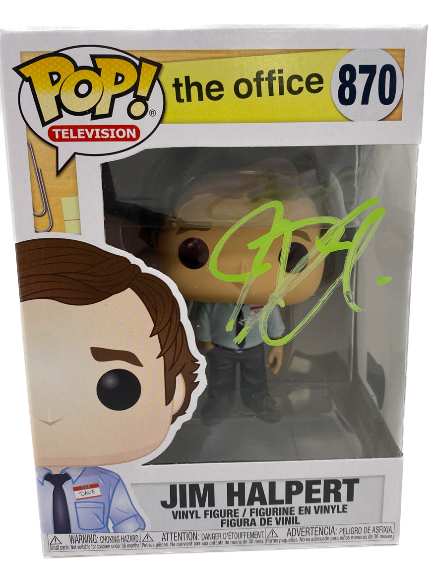 John Krasinski Signed The Office Jim Halpert Funko Pop 870 Autograph Beckett COA
