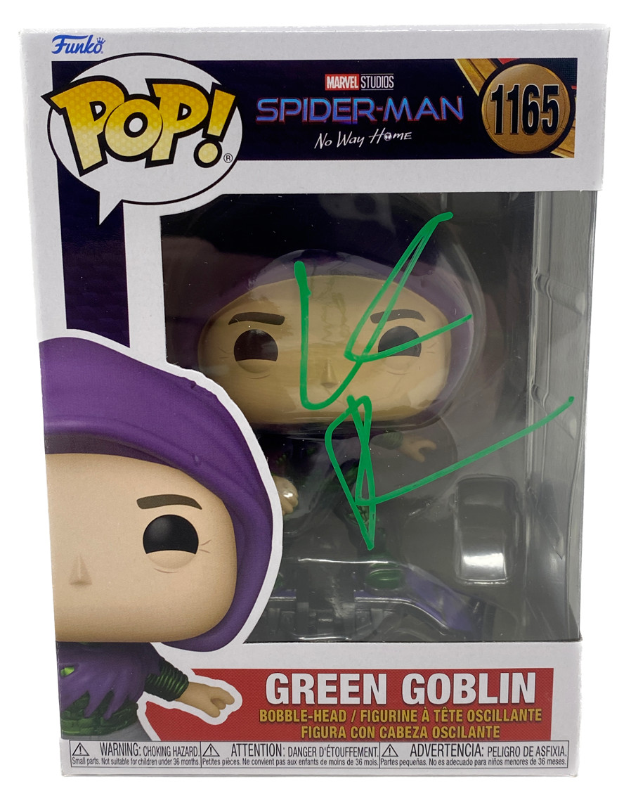 Willem Dafoe Signed Funko Pop Green Goblin Spider-Man Autograph Beckett COA
