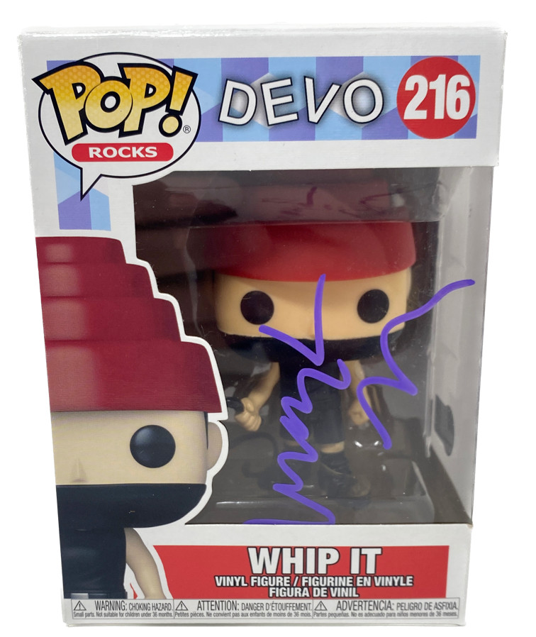Mark Mothersbaugh Devo Signed Autograph Funko Pop Whip It Figure Beckett COA
