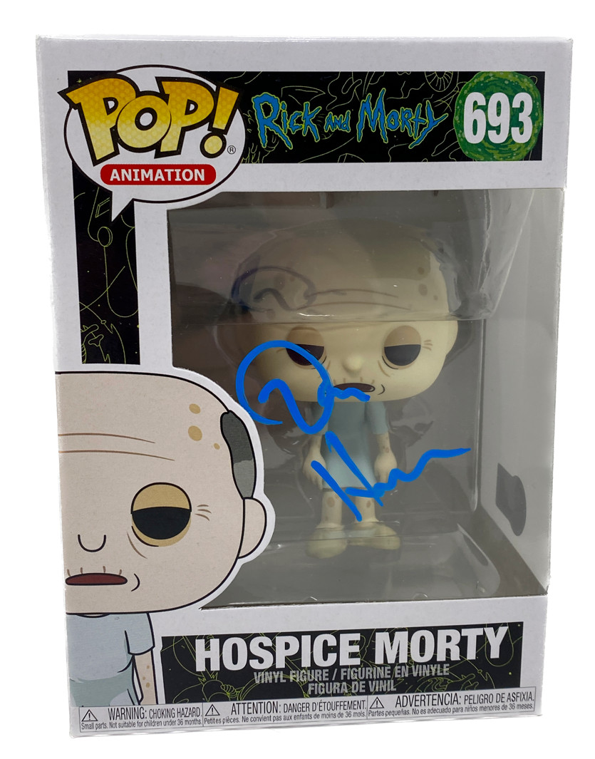 Dan Harmon Signed Rick and Morty Hospice Morty Funko Pop Autograph Beckett COA
