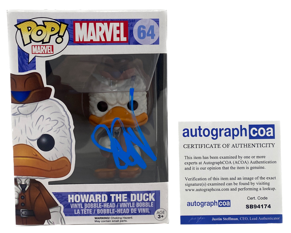 Seth Green Signed Funko Pop Guardians of the Galaxy Howard The Duck ACOA COA

