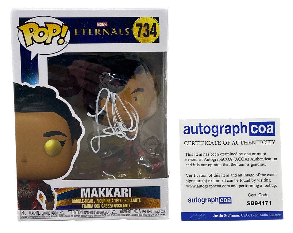Lauren Ridloff Signed Autograph Funko Pop Eternals Makkari 734 ACOA COA
