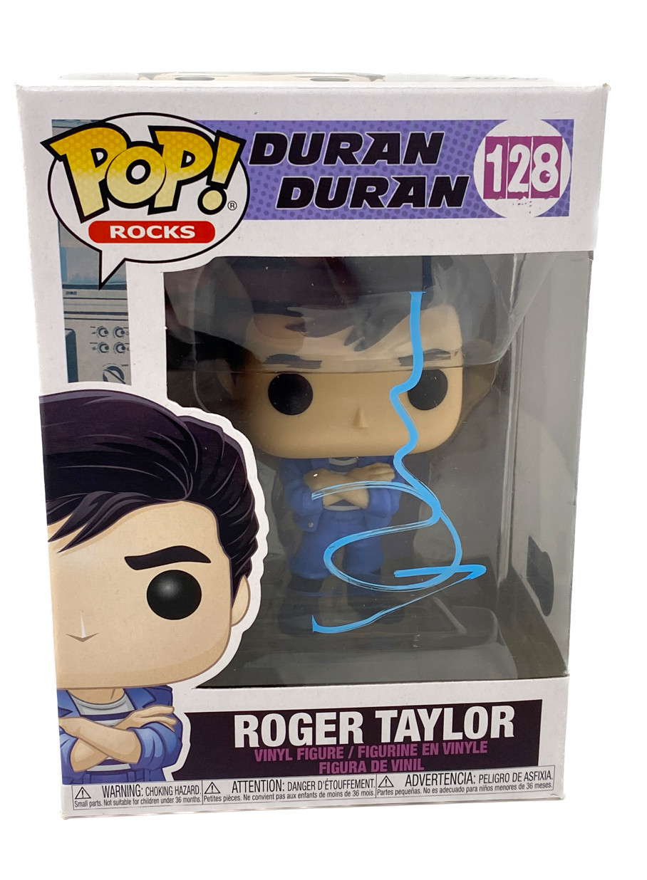 Roger Taylor Duran Duran Signed Funko Pop 128 Autograph Drummer Beckett COA
