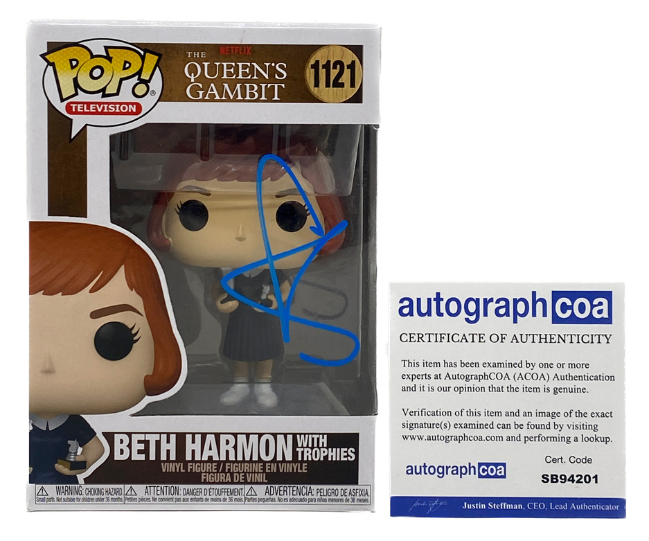 Anya Taylor-Joy Signed Autograph Funko Pop The Queen's Gambit Beth Harmon ACOA
