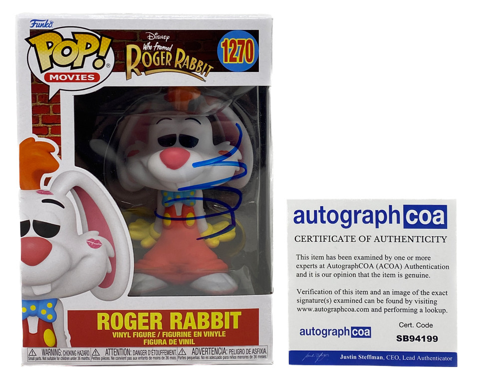 Charles Fleischer Signed Autograph Funko Pop Who Framed Roger Rabbit ACOA COA
