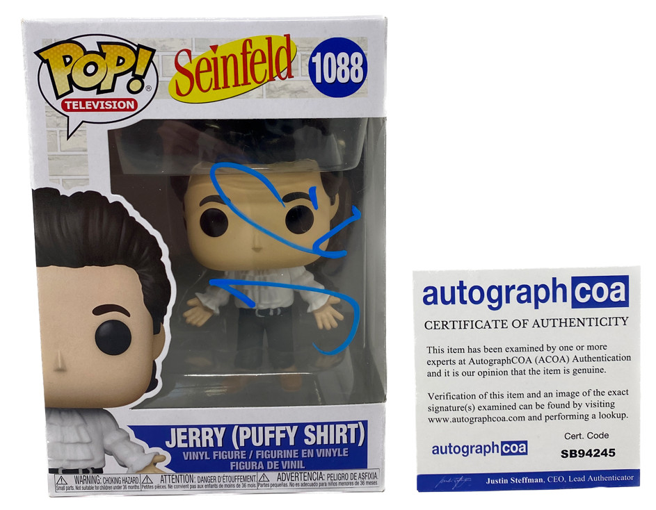 Jerry Seinfeld Signed Autograph Funko Pop Figure Puffy Shirt 1088 ACOA COA
