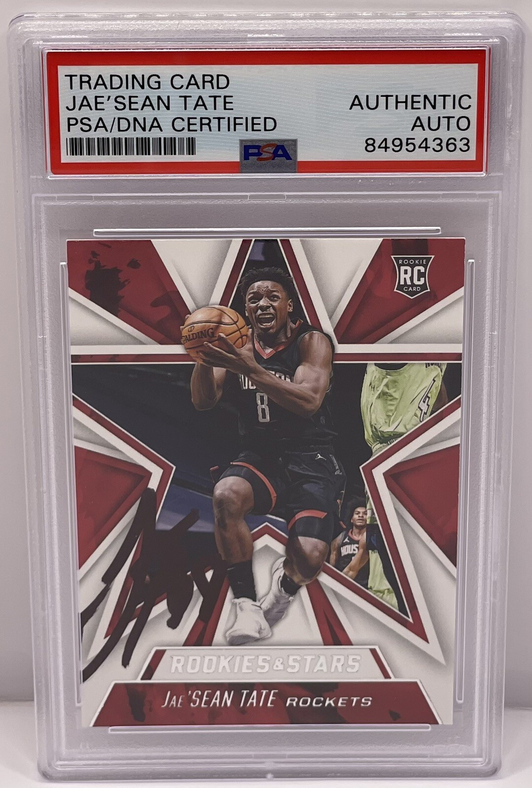 Jae’Sean Tate Signed 2020-21 Rookies & Stars Rookie Card Rockets PSA/DNA Slabbed
