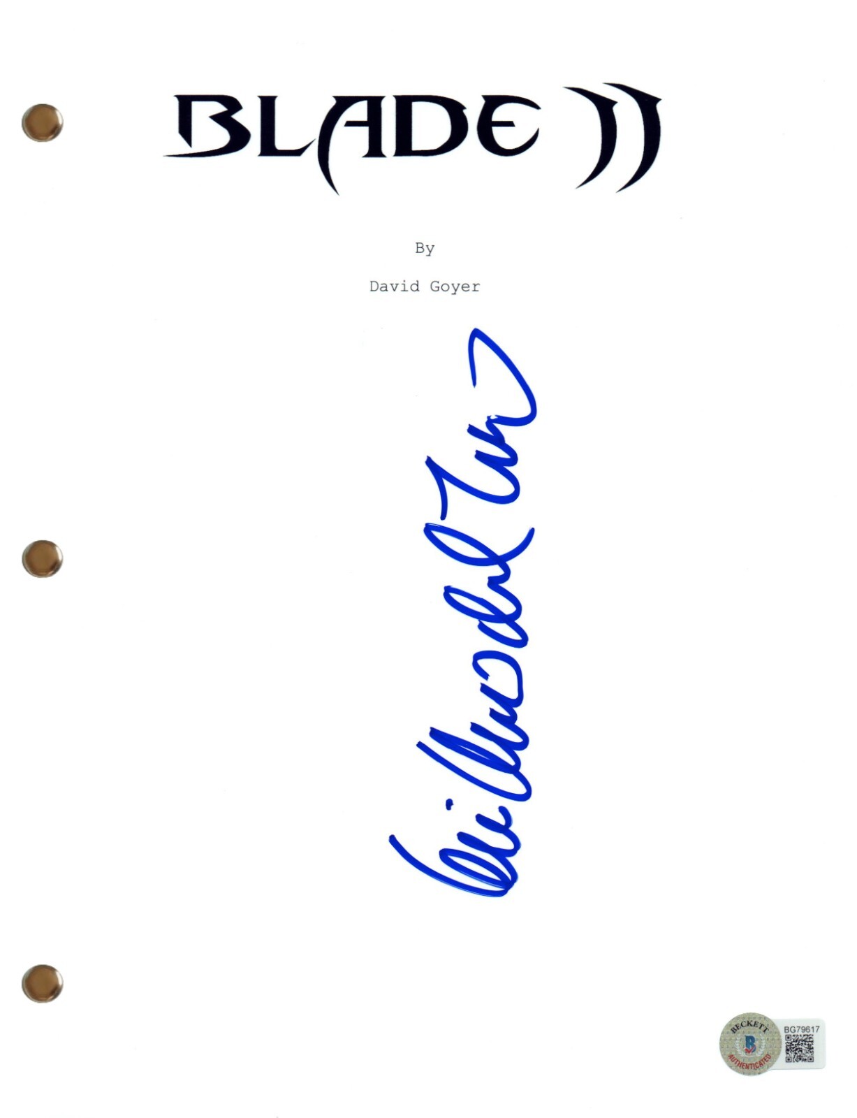 Guillermo Del Toro Signed Autograph Blade II 2 Full Movie Script Beckett COA
