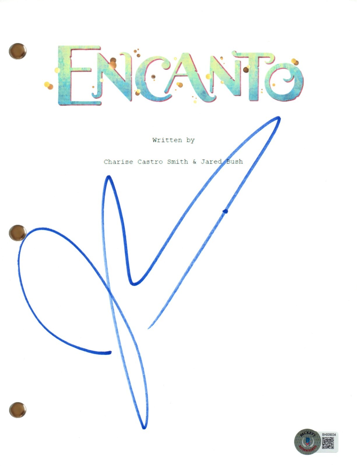 John Leguizamo Signed Autograph Encanto Full Movie Script Bruno Beckett COA
