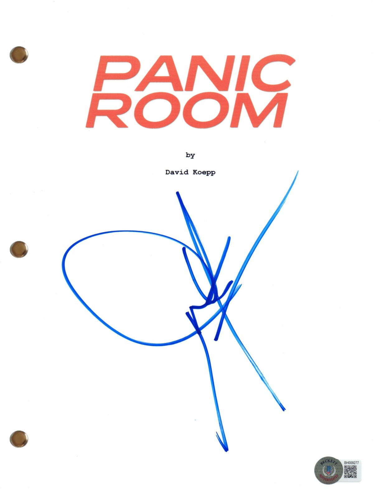 Dwight Yoakam Signed Autograph Panic Room Movie Script Screenplay Beckett COA
