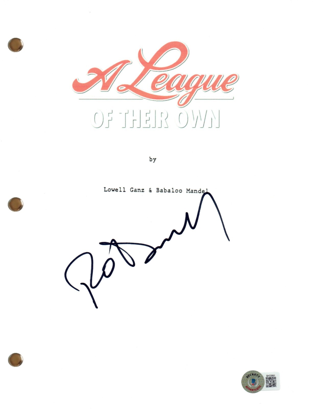 Rosie O'Donnell Signed Autograph A League of Their Own Movie Script Beckett COA
