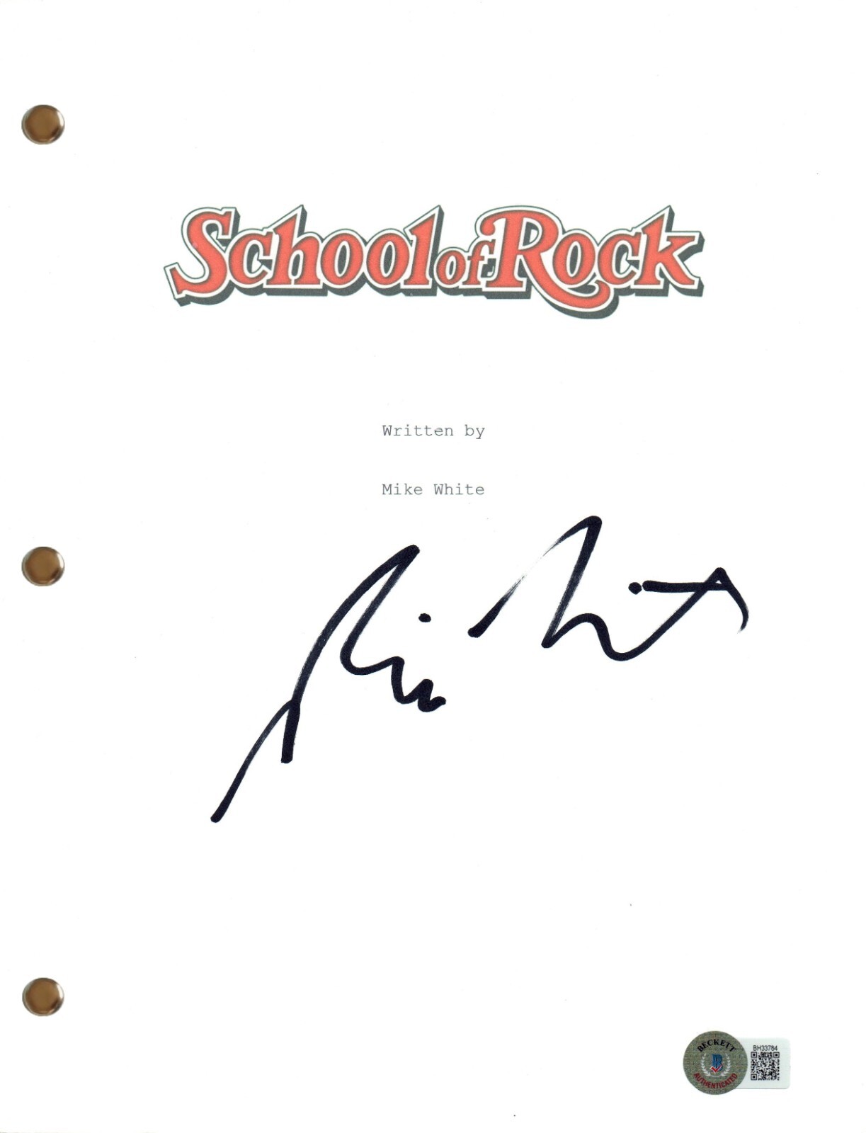 Richard Linklater Signed Autograph School of Rock Full Movie Script Beckett COA
