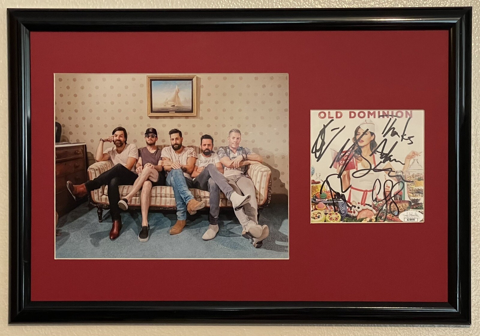 Old Dominion Signed Autographed Custom Framed Meat & Candy Cd Cover JSA
