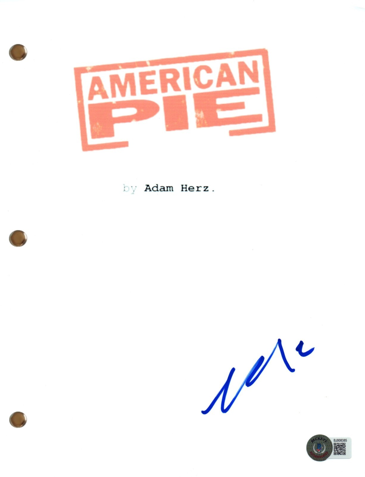 Natasha Lyonne Signed Autograph American Pie Full Movie Script Beckett COA
