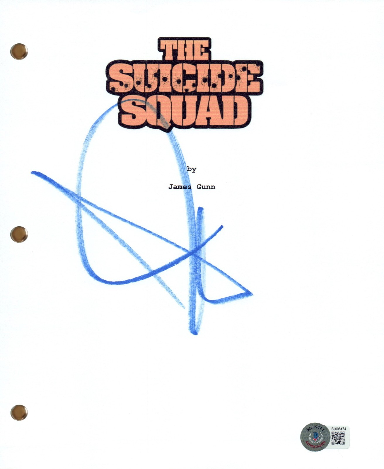 John Cena Signed Autograph The Suicide Squad Movie Script Peacemaker Beckett COA
