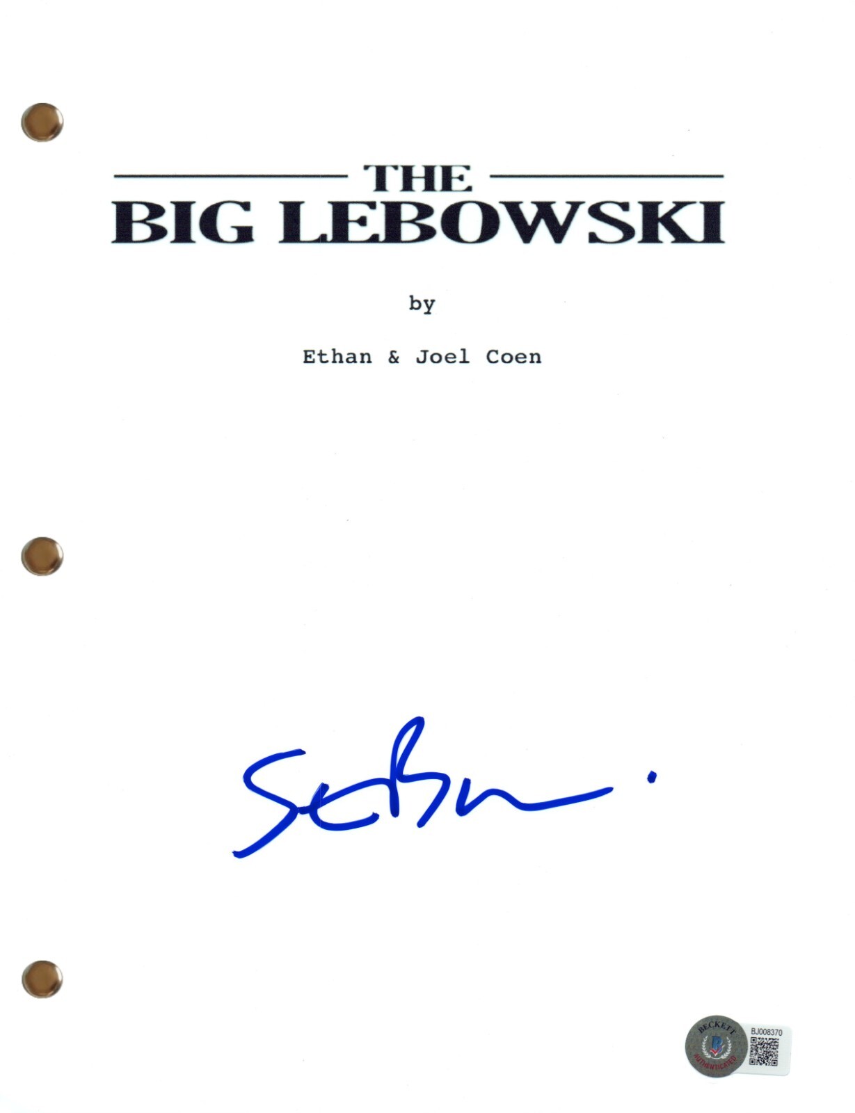 Steve Buscemi Signed Autograph The Big Lebowski Full Movie Script Beckett COA
