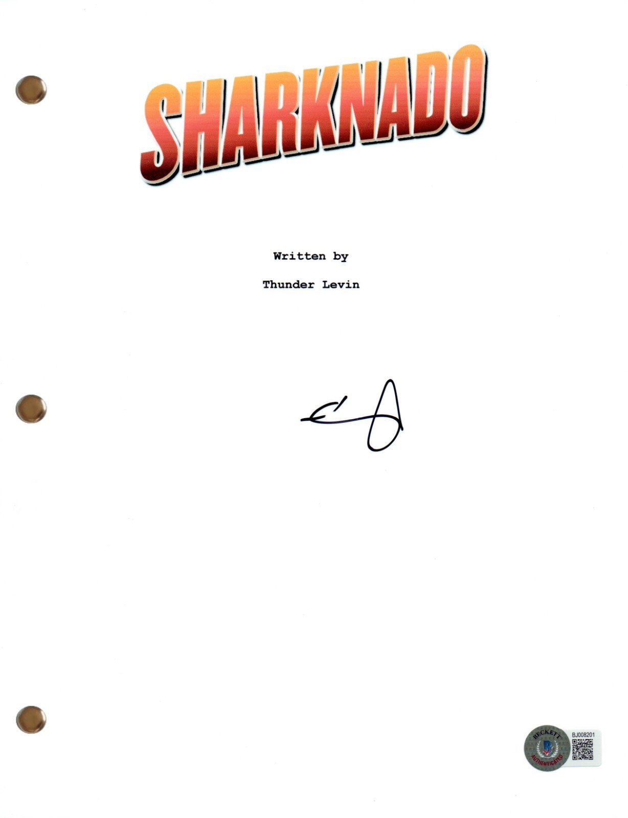 Cassie Scerbo Signed Autograph Sharknado Movie Script Beckett COA
