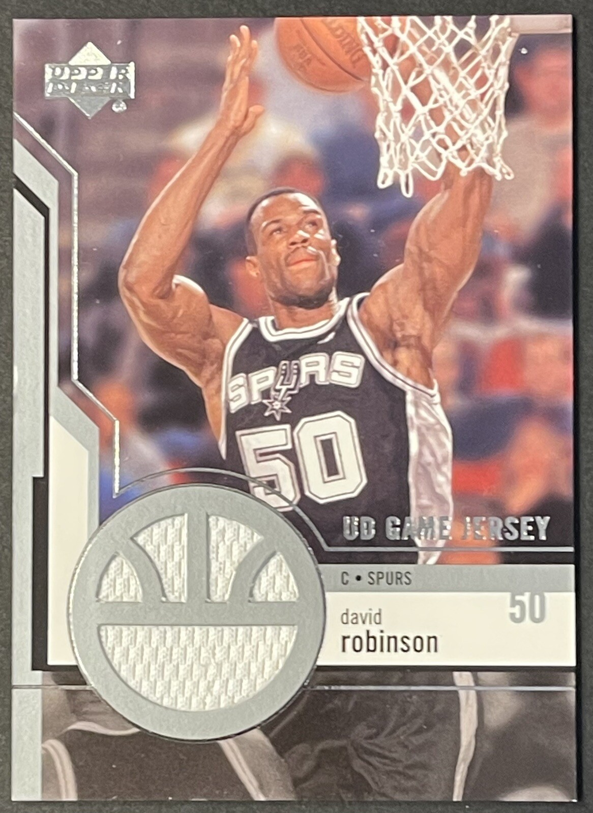 2003-04 Upper Deck UD Game Jerseys #GJ7 David Robinson San Antonio Spurs HOF
