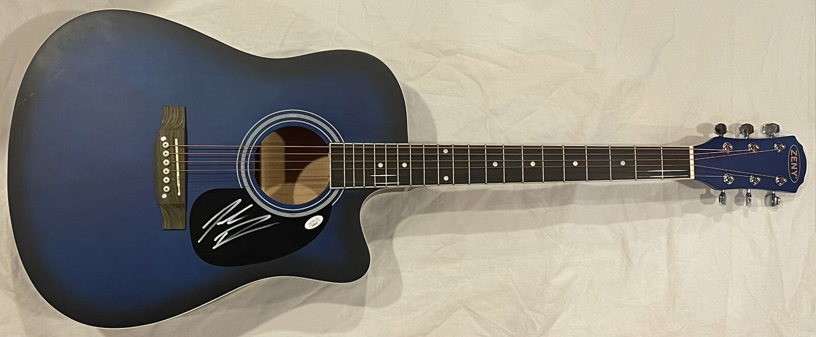 Jordan Davis Signed Autographed Buy Dirt Spin You Round Full Size Guitar JSA
