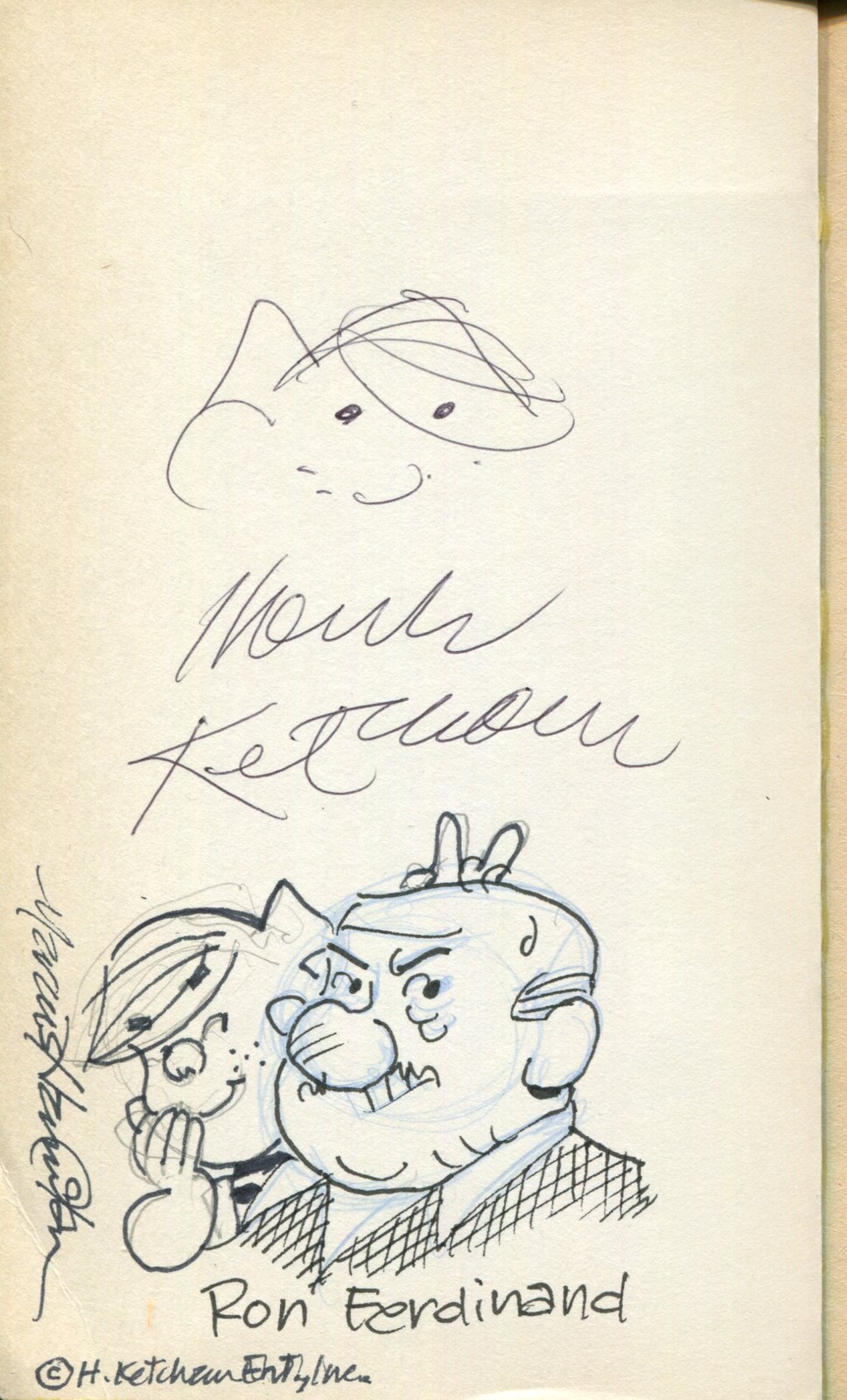 HANK KETCHAM+MARCUS HAMILTON+RON FERDINAND ORIGINAL DENNIS THE MENACE ARTWORK COLLECTIBLE MEMORABILIA