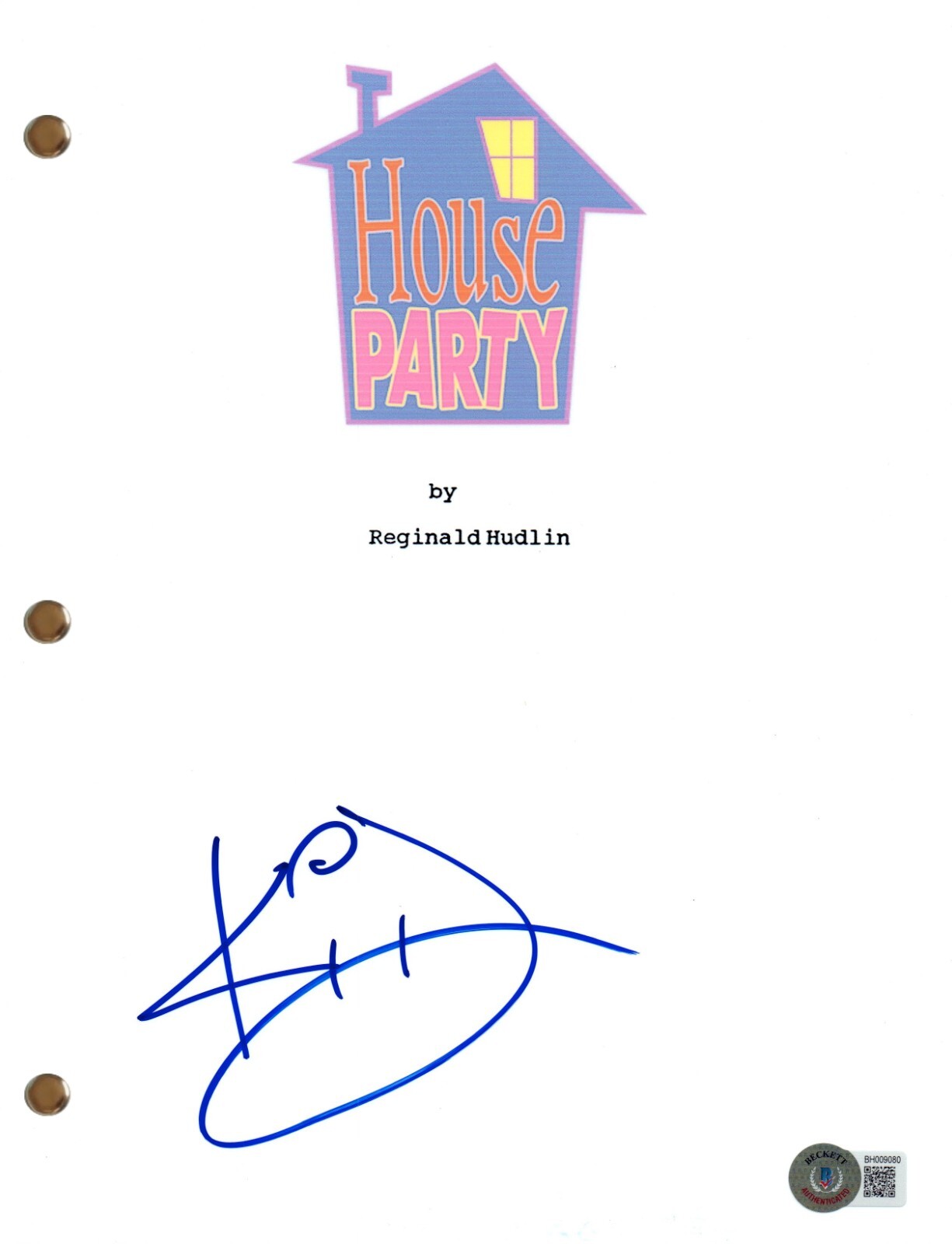 Christopher Reid Kid 'n Play Signed Autograph House Party Movie Script BAS COA
