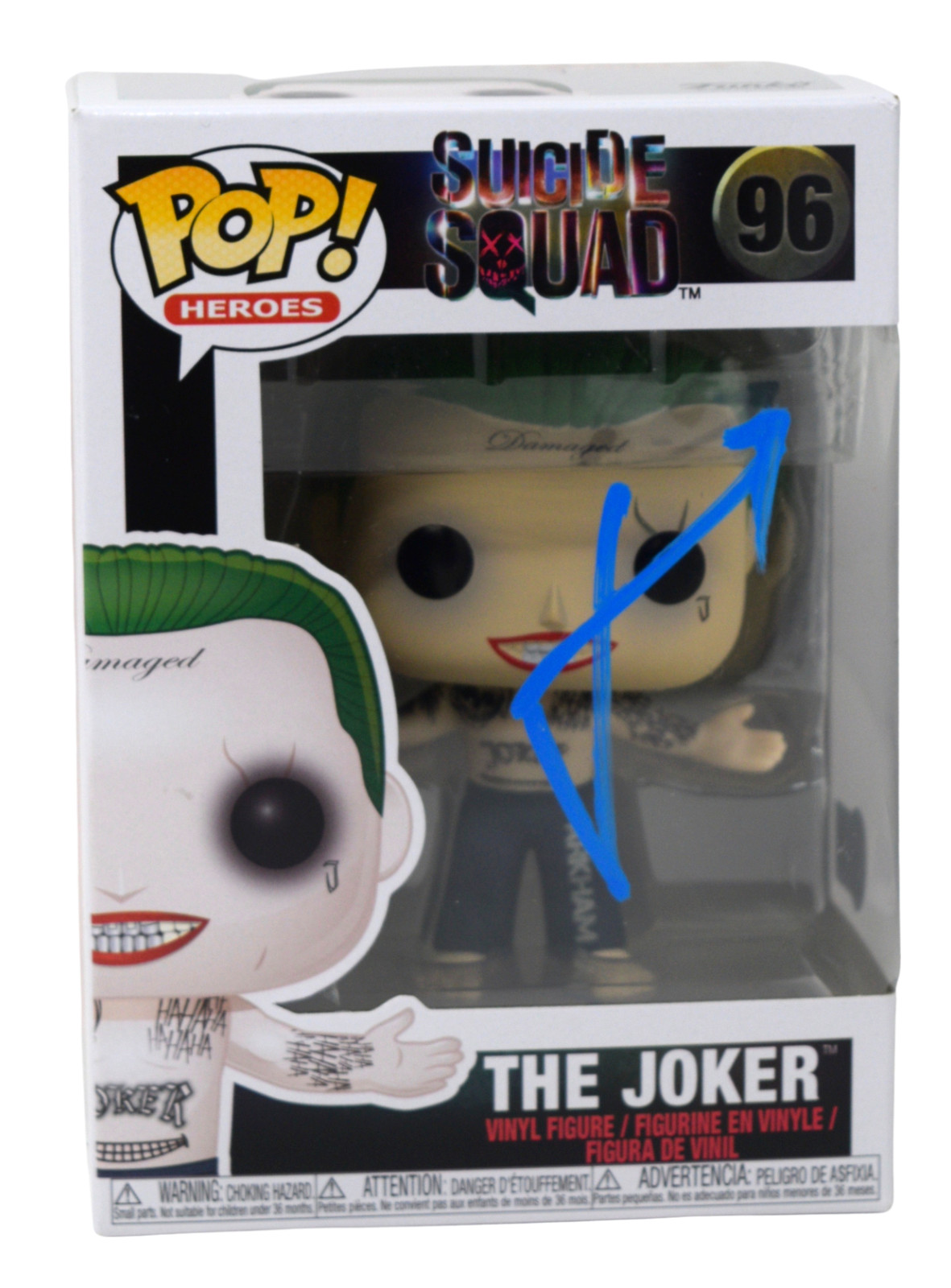 Jared Leto Signed Autograph Funko Pop Suicide Squad The Joker #96 Beckett COA
