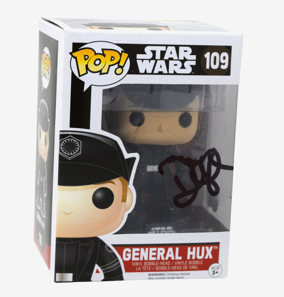 Domhnall Gleeson Signed Autograph Funko Pop Star Wars General Hux Beckett COA
