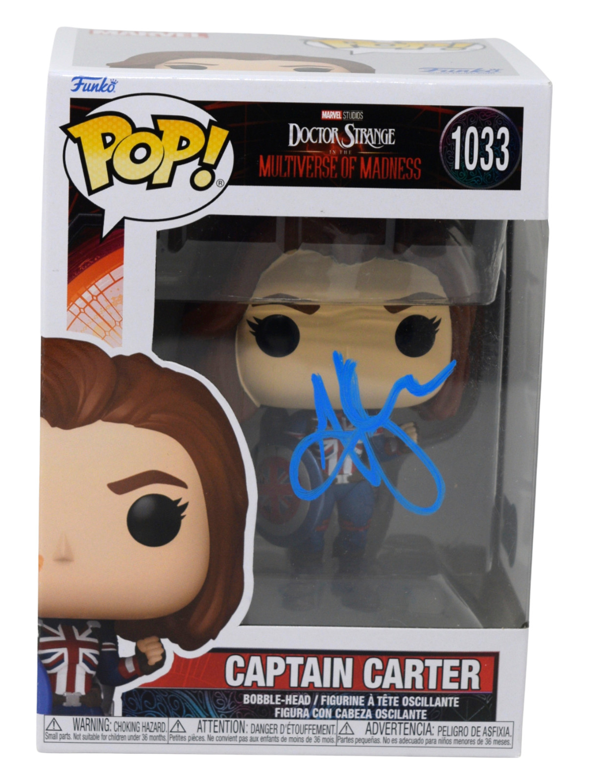 Hayley Atwell Signed Autograph Funko Pop Captain Carter Doctor Strange BAS COA
