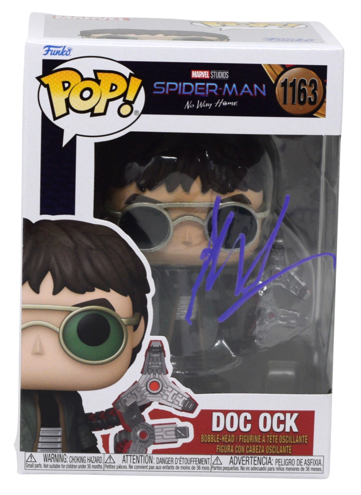 ALFRED MOLINA SIGNED FUNKO POP DOC OCK SPIDER-MAN NO WAY HOME BECKETT COA COLLECTIBLE MEMORABILIA