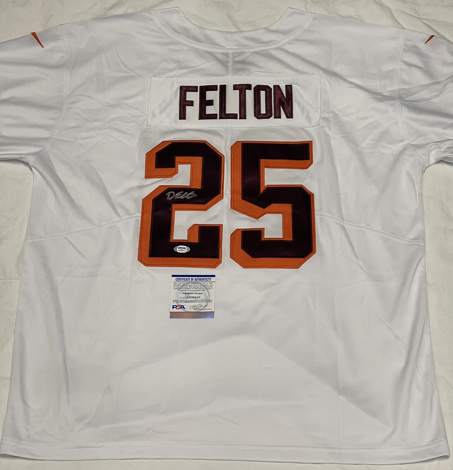 Demetric Felton Signed Autographed Cleveland Browns Throwback 46 Jersey PSA/DNA

