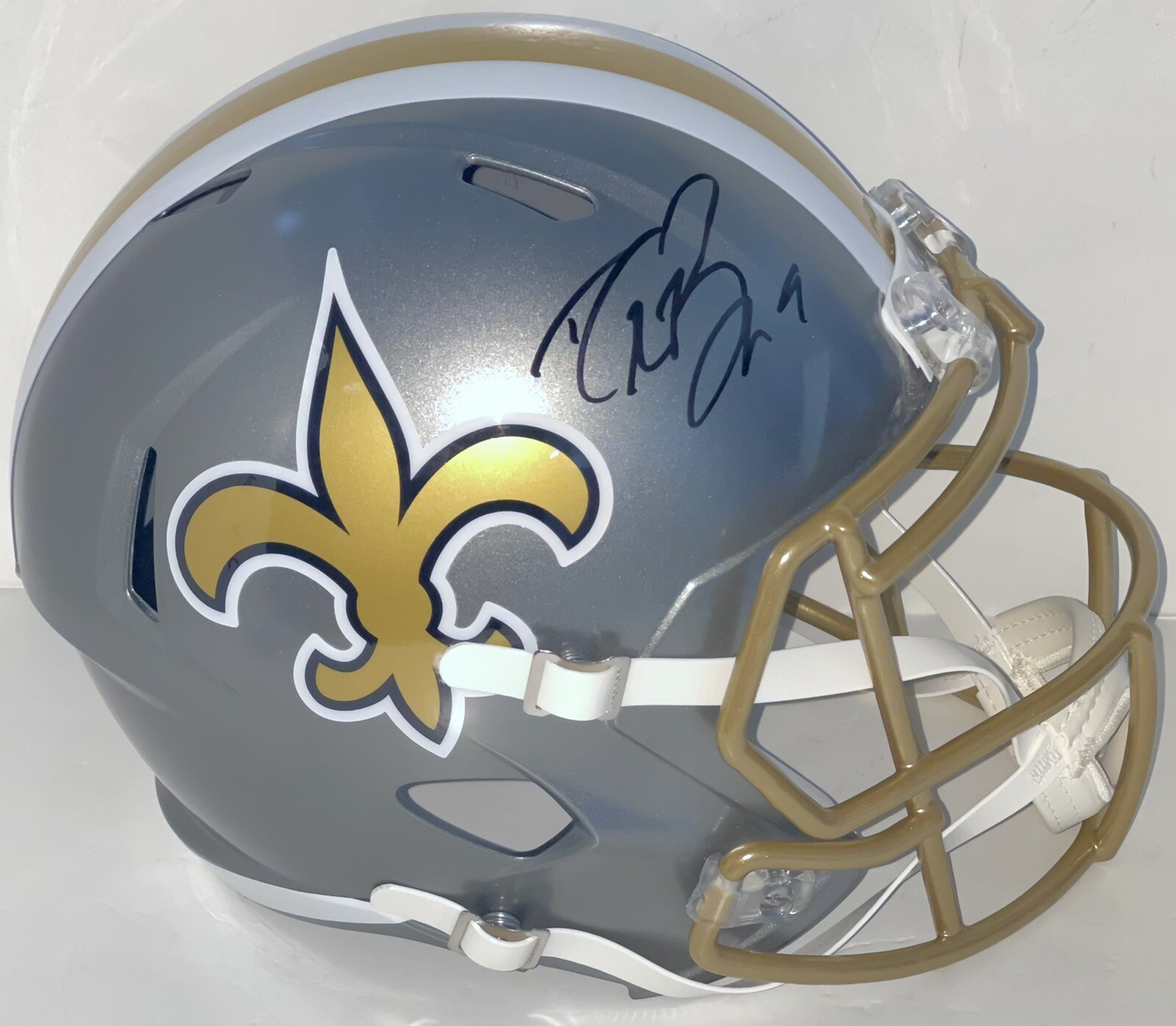 Drew Brees Signed Autographed New Orleans Saints Rep Flash F/S Helmet PSA/DNA
