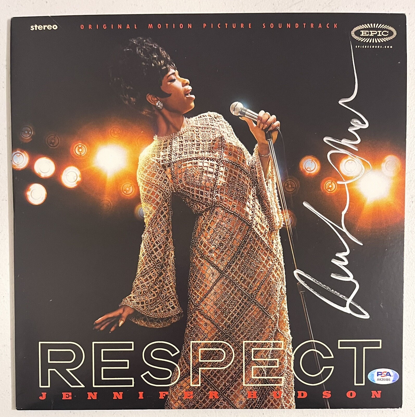 Jennifer Hudson Signed Autographed Respect Album Soundtrack Vinyl PSA/DNA
