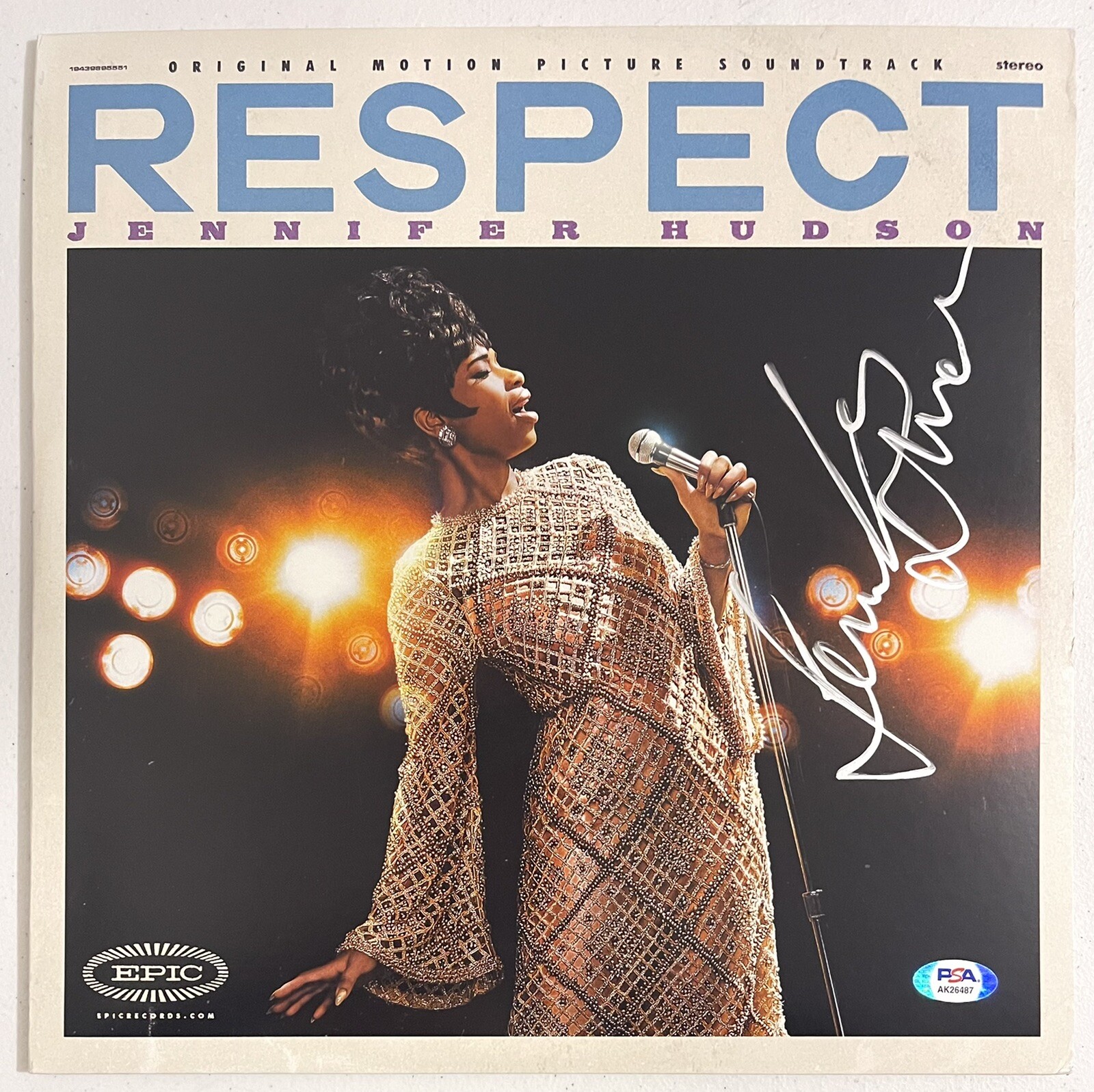 Jennifer Hudson Signed Autographed Respect Album Soundtrack Vinyl PSA/DNA
