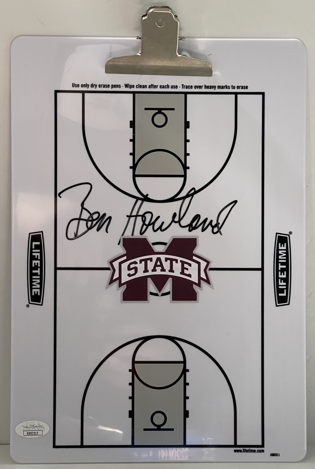 Ben Howland Signed Autographed Mississippi State Coaches Clipboard JSA
