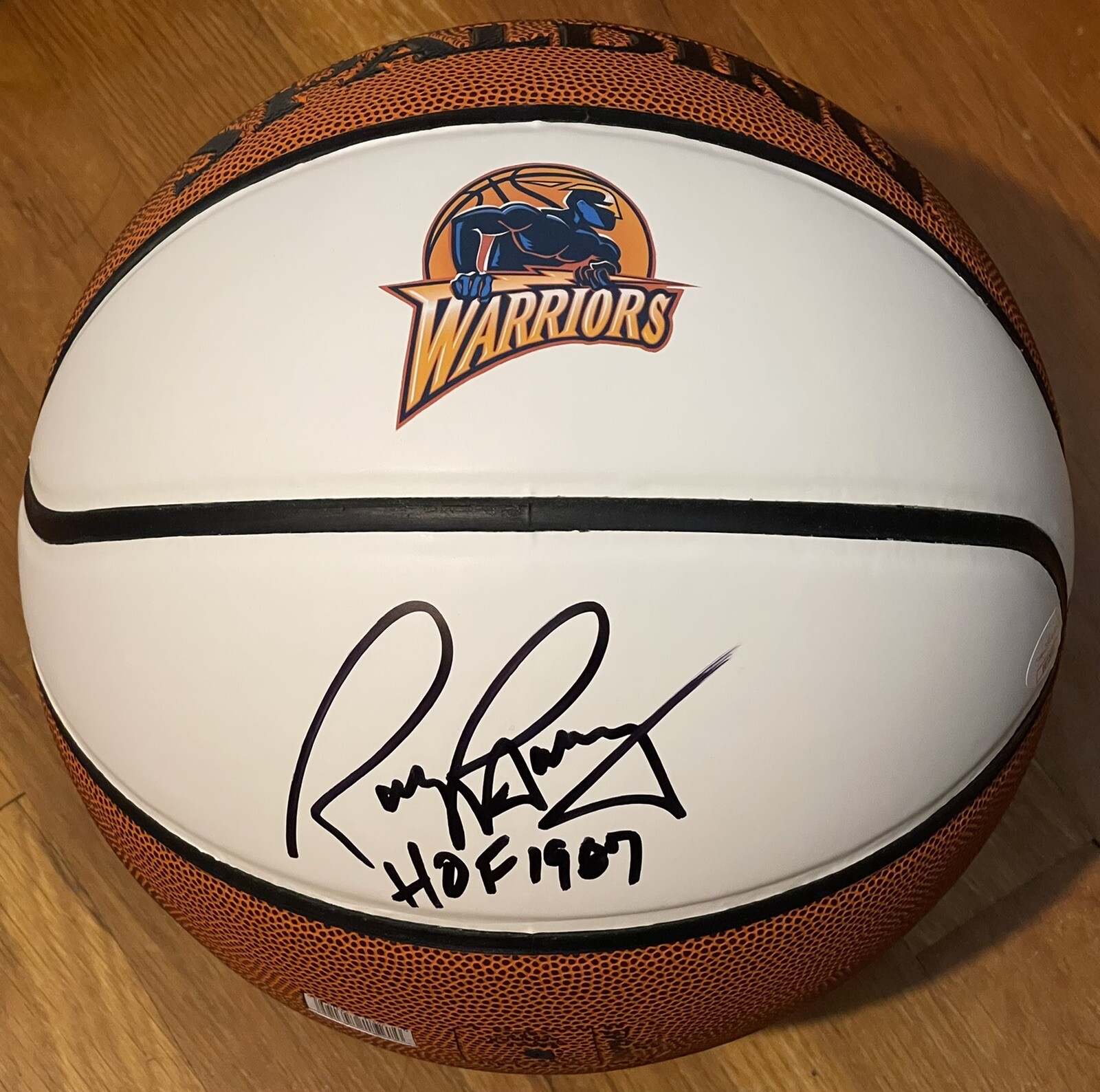 Rick Barry Signed Autographed Golden State Warriors White Panel Basketball JSA
