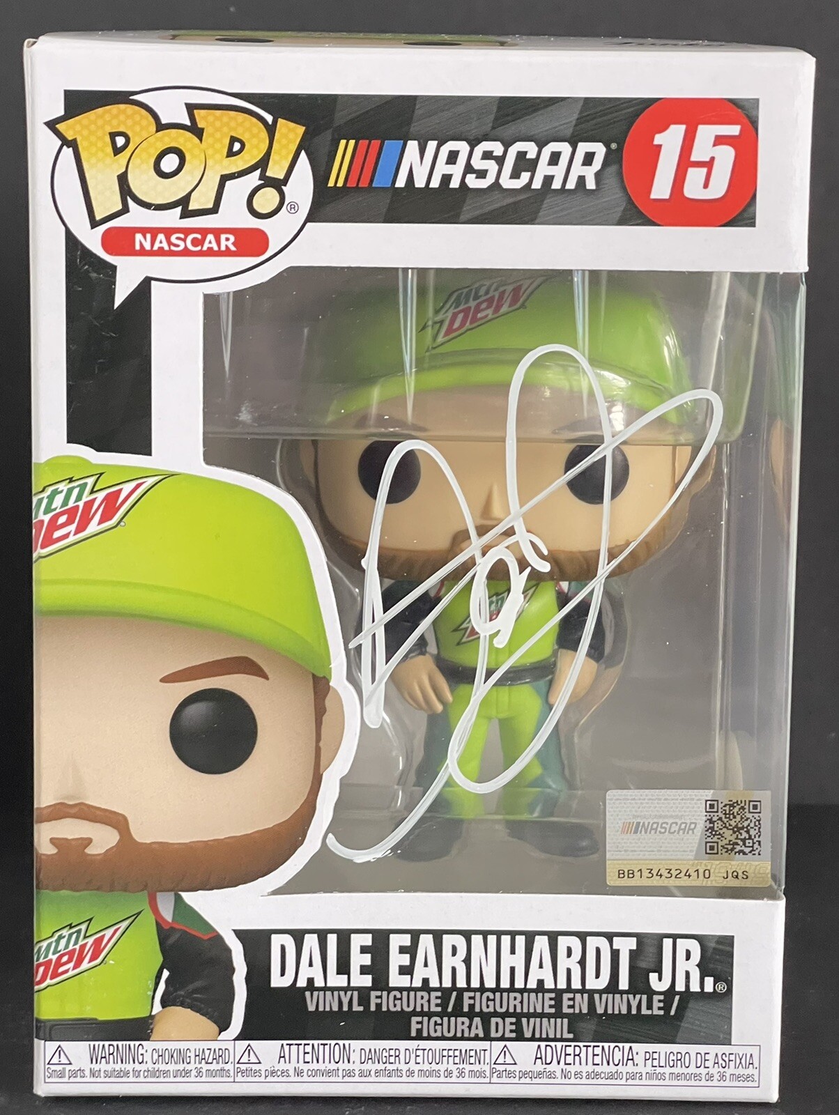 Dale Earnhardt Jr Signed Autographed Nationwide Mountain Dew Funko Pop JSA
