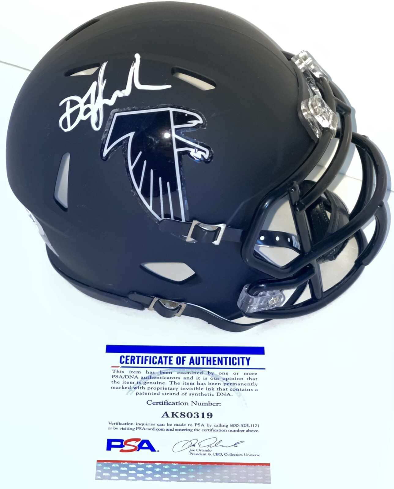 Drake London Signed Autographed Custom Atlanta Falcons Mini Helmet PSA/DNA
