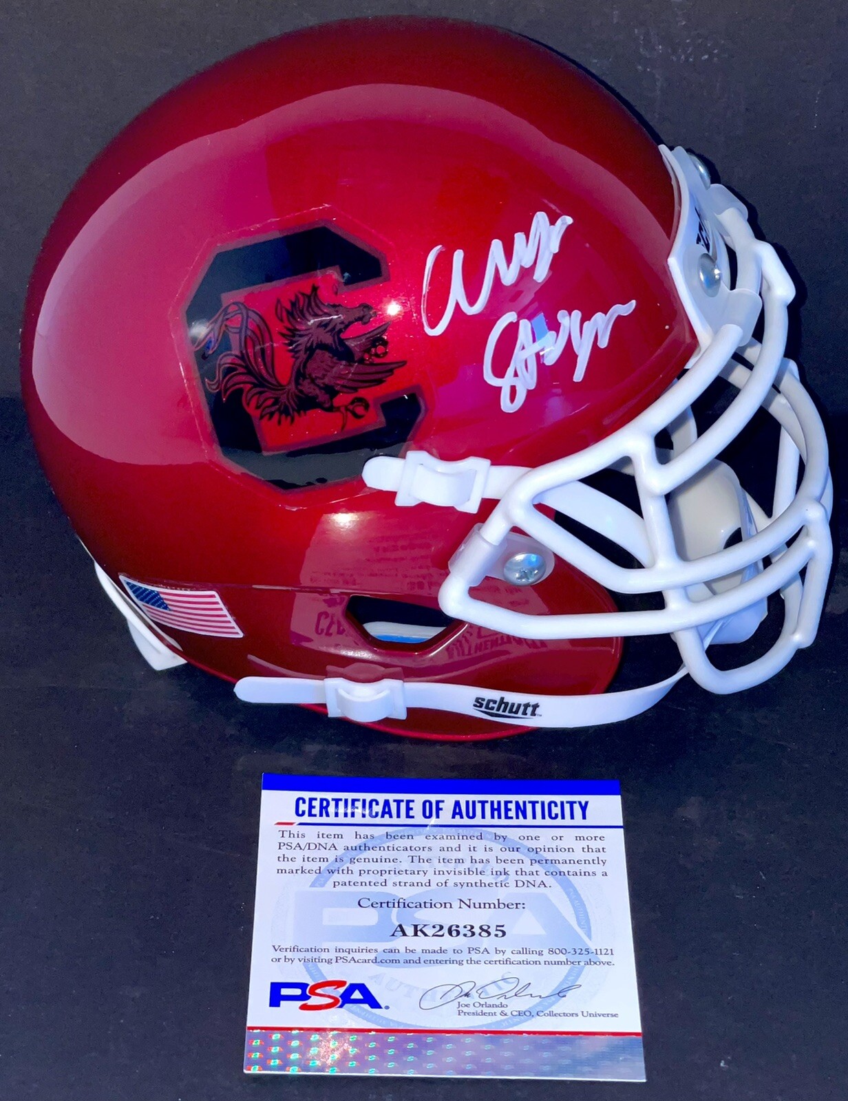 AUSTIN STOGNER SIGNED AUTOGRAPHED SOUTH CAROLINA GAMECOCKS MINI HELMET PSA/DNA COLLECTIBLE MEMORABILIA