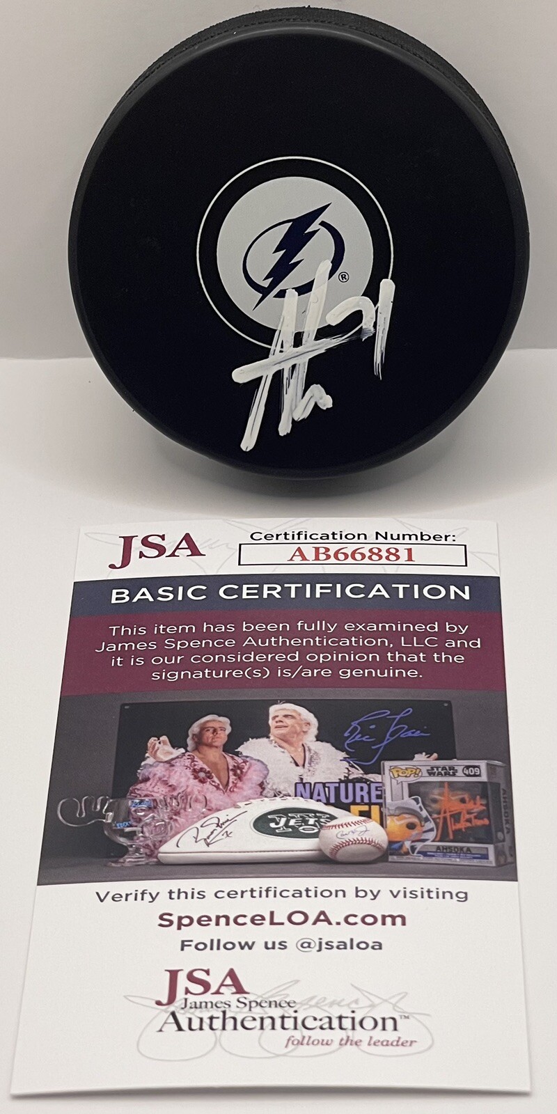 Anthony Cirelli Signed Autographed Tampa Bay Lightning Hockey Puck Stanley JSA
