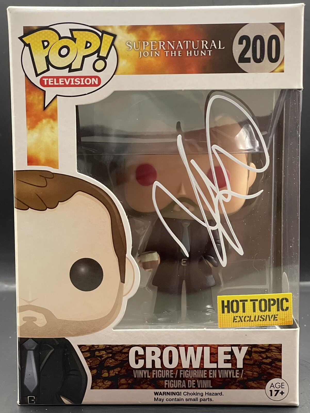 Mark Sheppard Signed Autographed Crowley Supernatural Hot Topic Funko Pop JSA
