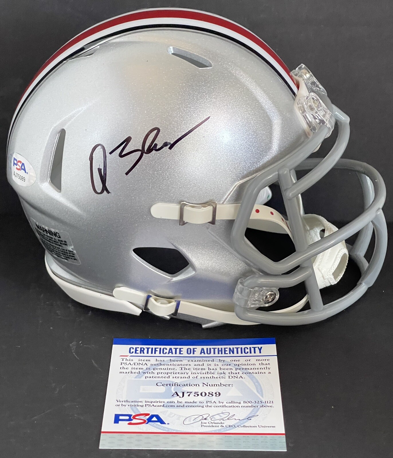 Quinn Ewers Signed Autographed Ohio State Buckeyes Mini Helmet PSA/DNA Texas
