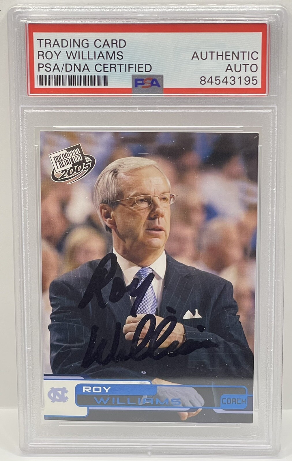 Roy Williams Signed Autographed 2005 Press Pass Card UNC PSA/DNA Slabbed
