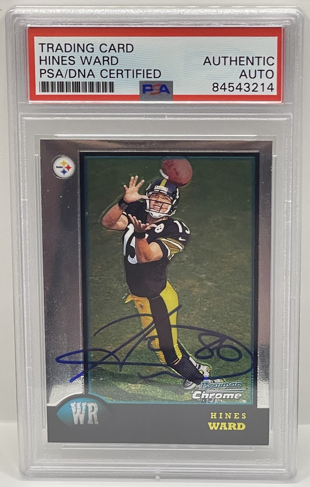 Hines Ward Signed 1998 Bowman Chrome Rookie Card Pittsburgh Steelers PSA/DNA
