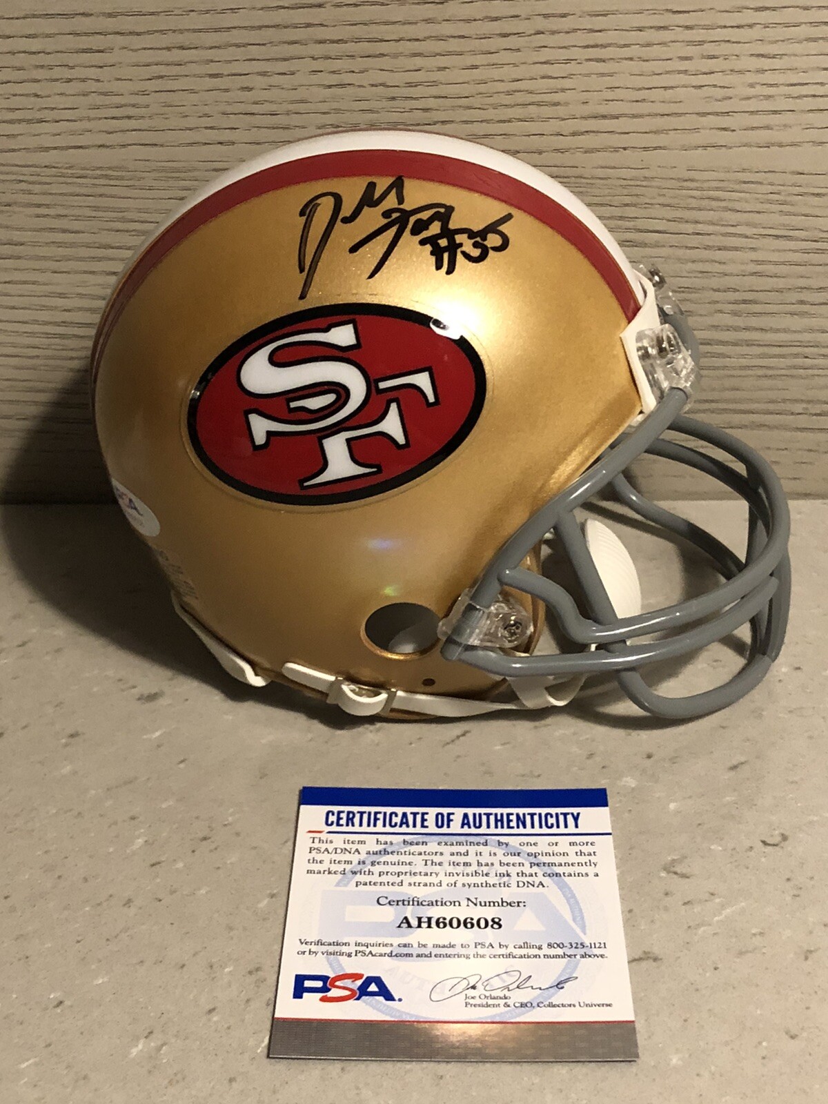 Dee Ford Signed Autographed San Francisco 49ers Mini Helmet Psa/Dna
