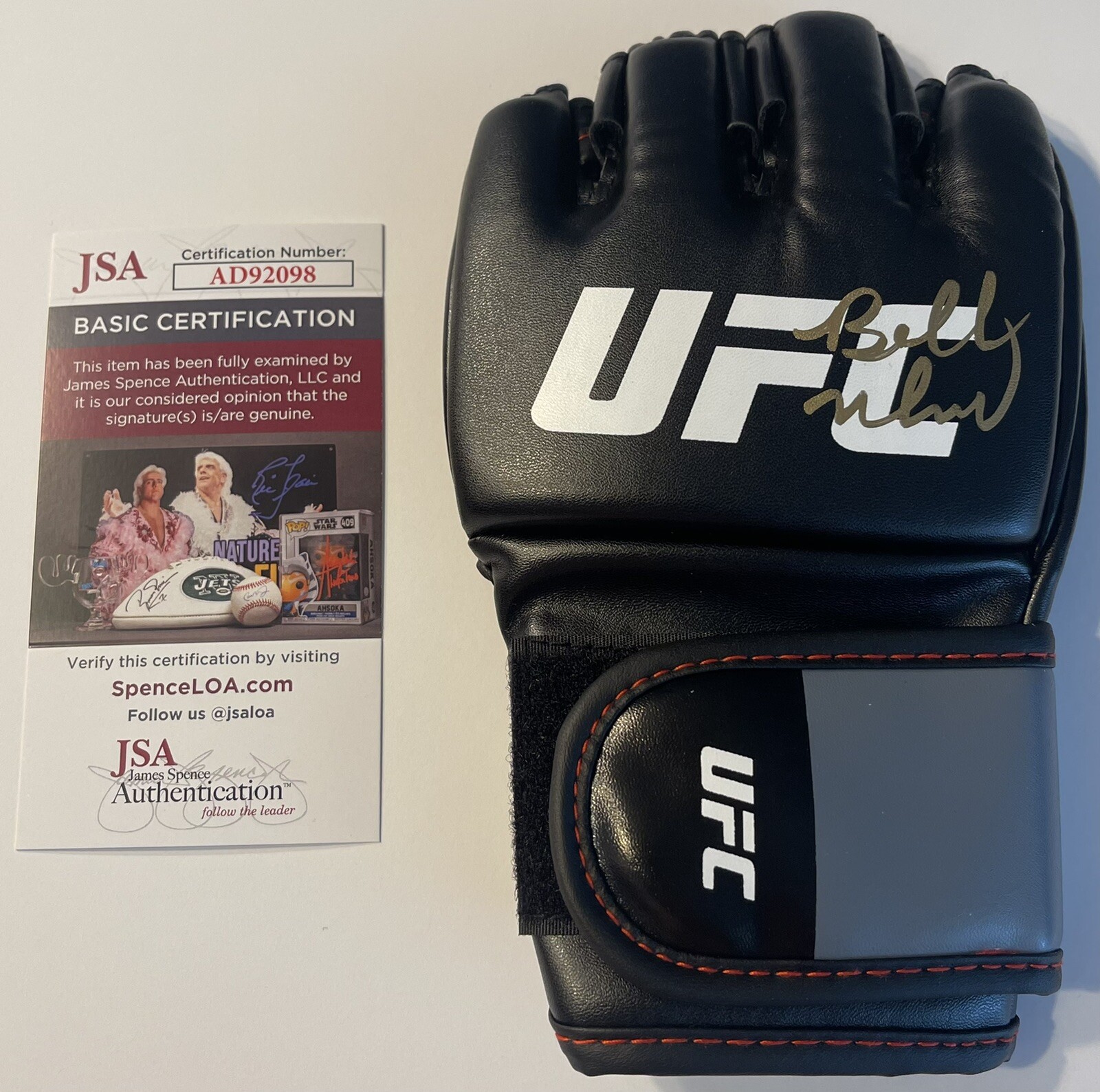 Belal Muhammad Signed Autographed UFC Fighter Glove MMA Champ JSA
