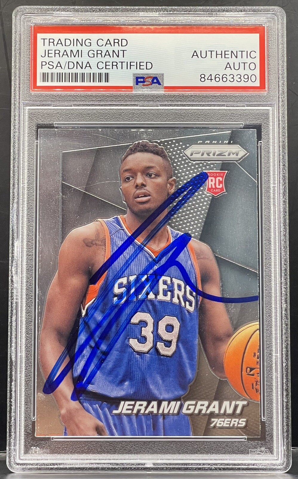 Jerami Grant Signed 2014-15 Prizm Rookie Card Portland Trailblazers PSA/DNA Slab
